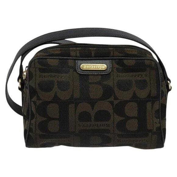 Burberrys Nova Check Shoulder Bag Canvas Brown Gold Auth bs26786 - Picture 2 of 16